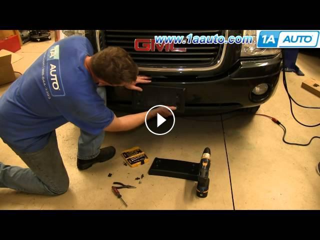 how to install front license plate bracket equinox